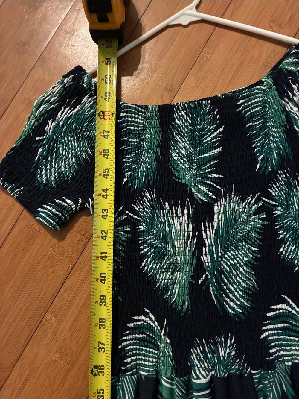 Seven islands Green/black palm print maxi dress with elastic waistband - Picture 4 of 4